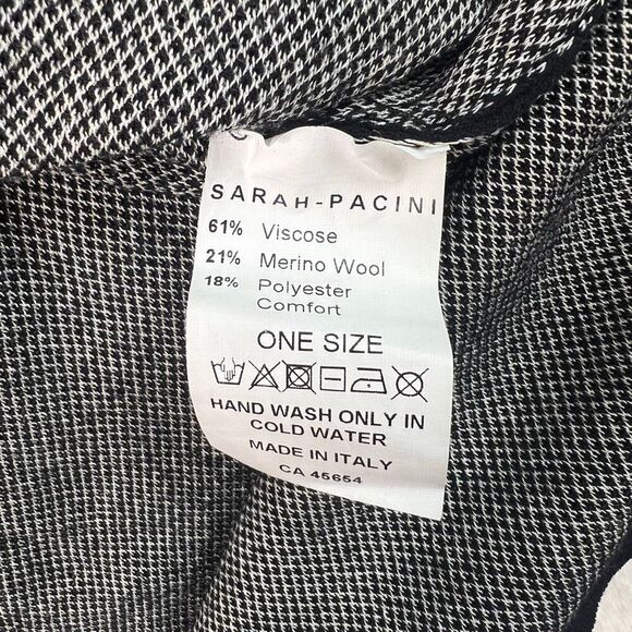 Vintage Sarah Pacini Black Womens One Size Knit Sweater Dress A-Line Long Sleeve - Picture 6 of 9